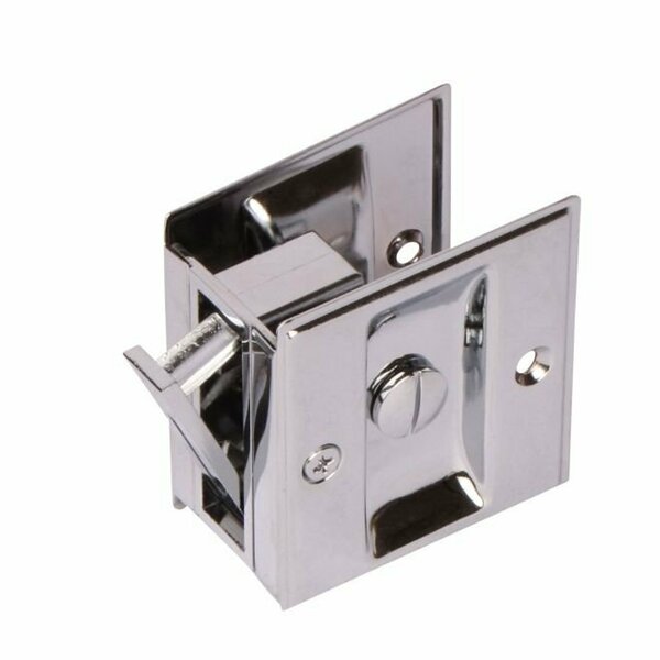 Pamex Privacy Square Style Sliding Door Lock Bright Chrome Finish PF1210